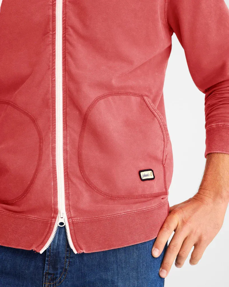 Johnnie O - Sampson Full Zip Hoodie - Malibu Red