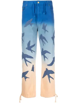 KIDSUPER Flying Bird Gradient Pants Multicolour