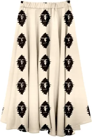 Ladies' Summer Vacation Casual Printed Large Skirt Half Skirt Denim Skirts for Girls