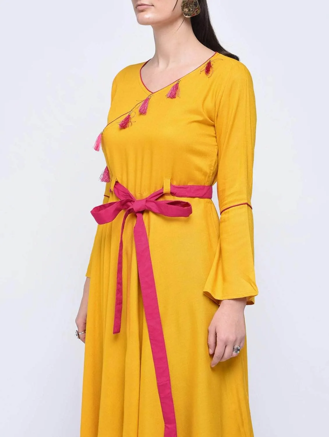 Lemon Tart Clothing LTK146 Tassel and Tie Detail Stitched Kurti