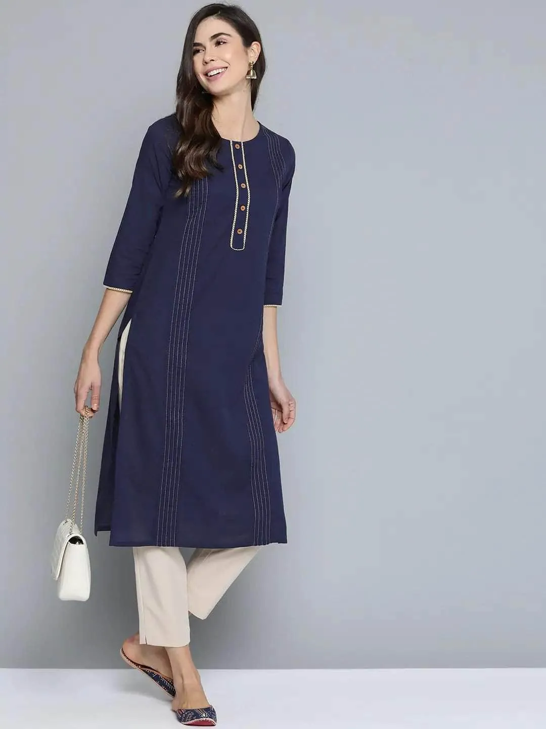Lemon Tart Clothing LTK154 Pintuck Detail Stitched Kurti