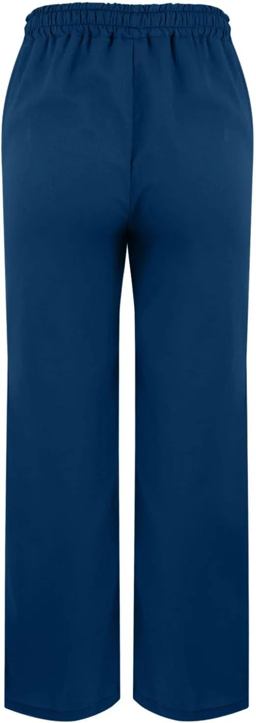 Linen Pants for Women 2025 Summer Elastic Drawstring Waist Straight Wide Leg Slit Trouser Causal Palazzo Fashion Pant
