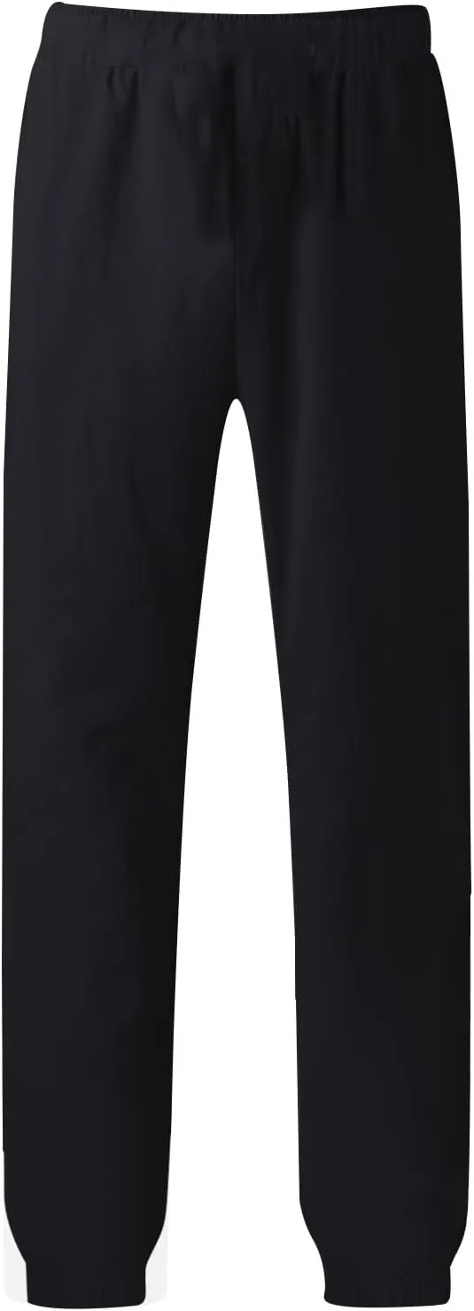 Linen Pants Men Summer Casual Drawstring Low Rise Elastic Waist Pants Lightweight Comfy Loose Yoga Long Beach Trousers