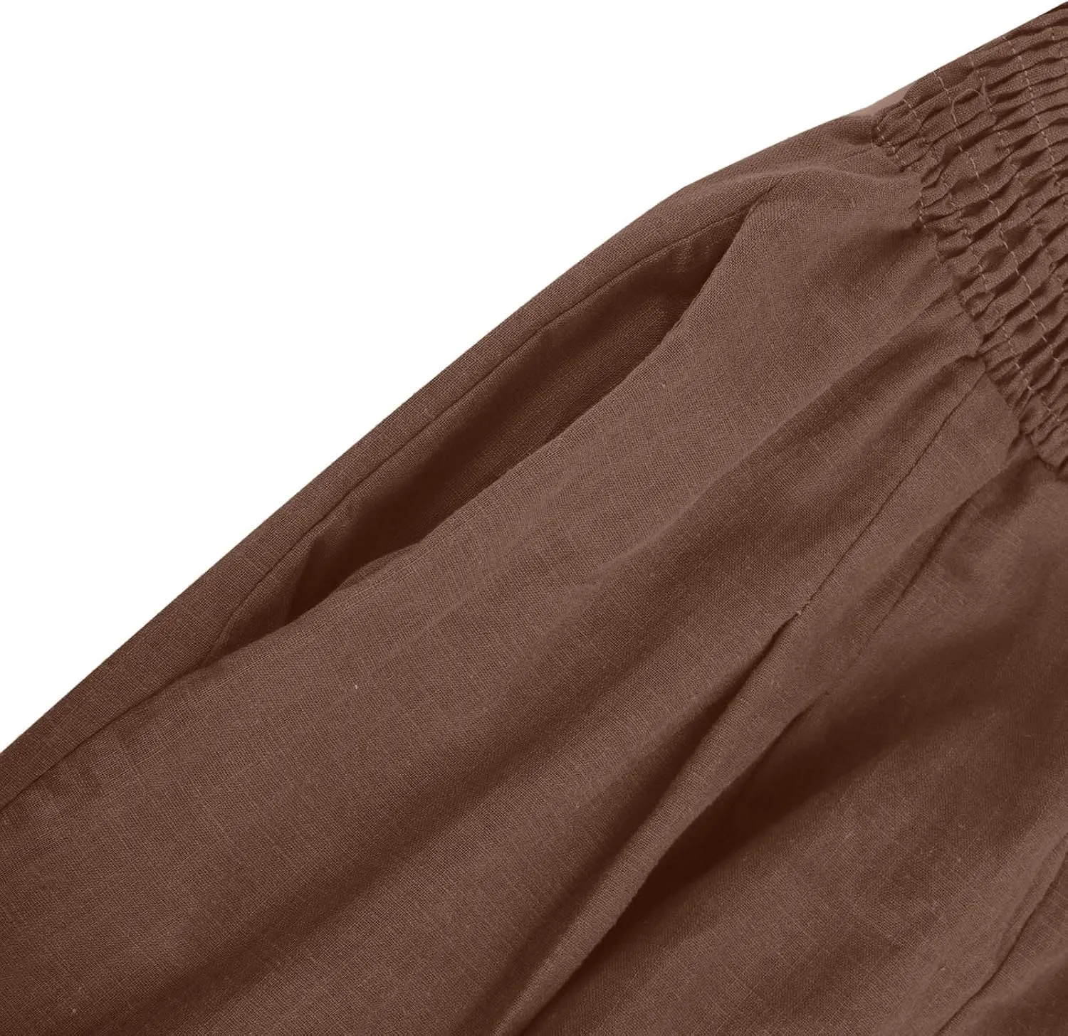 Linen Pants Women Summer Boho Wide Leg High Waist Casual Lounge Pants 2025 Beach Travel Vacation Outfits Linen Pants