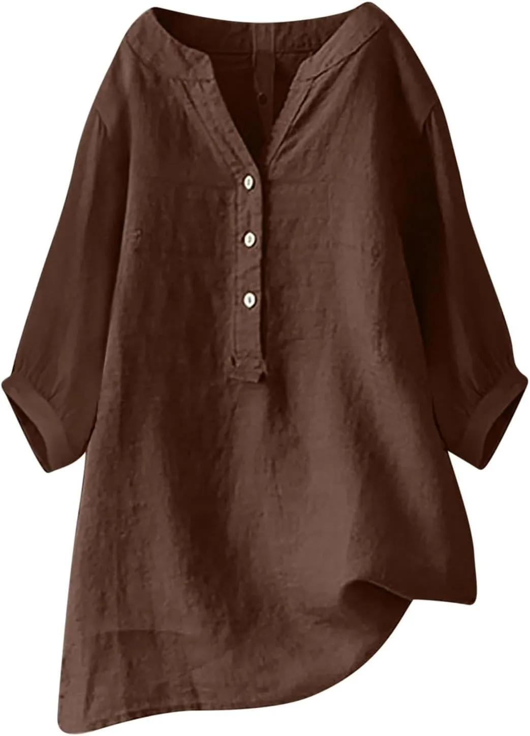 Linen Shirts for Women 2025 Summer Trendy Short Sleeve Oversize Crewneck Solid Tops Casual Loose Fit Comfy Blouses