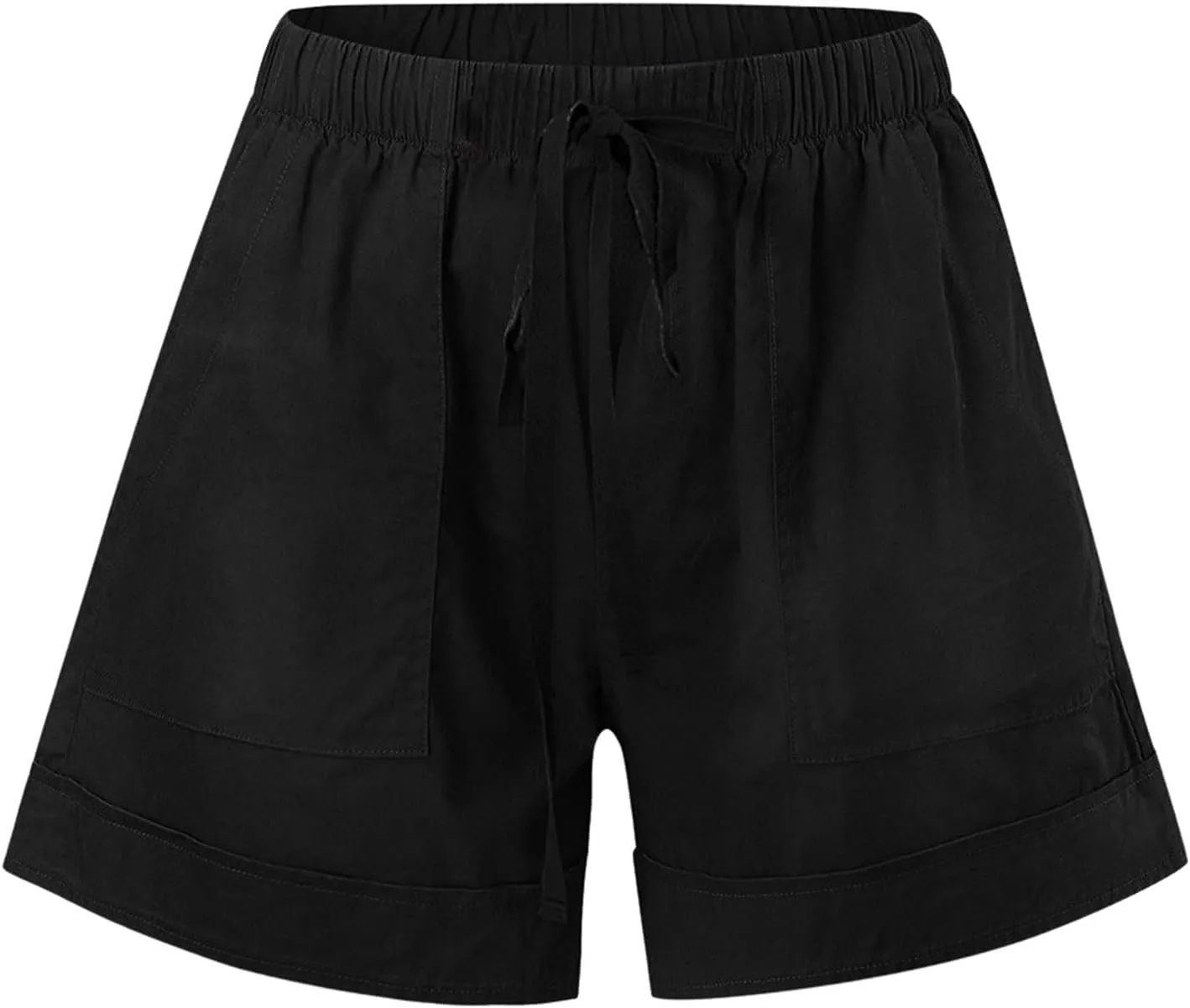 Linen Shorts for Women Casual Summer Summer Shorts Beach Holiday Stylish Drawstring Lounge Shorts with Pockets