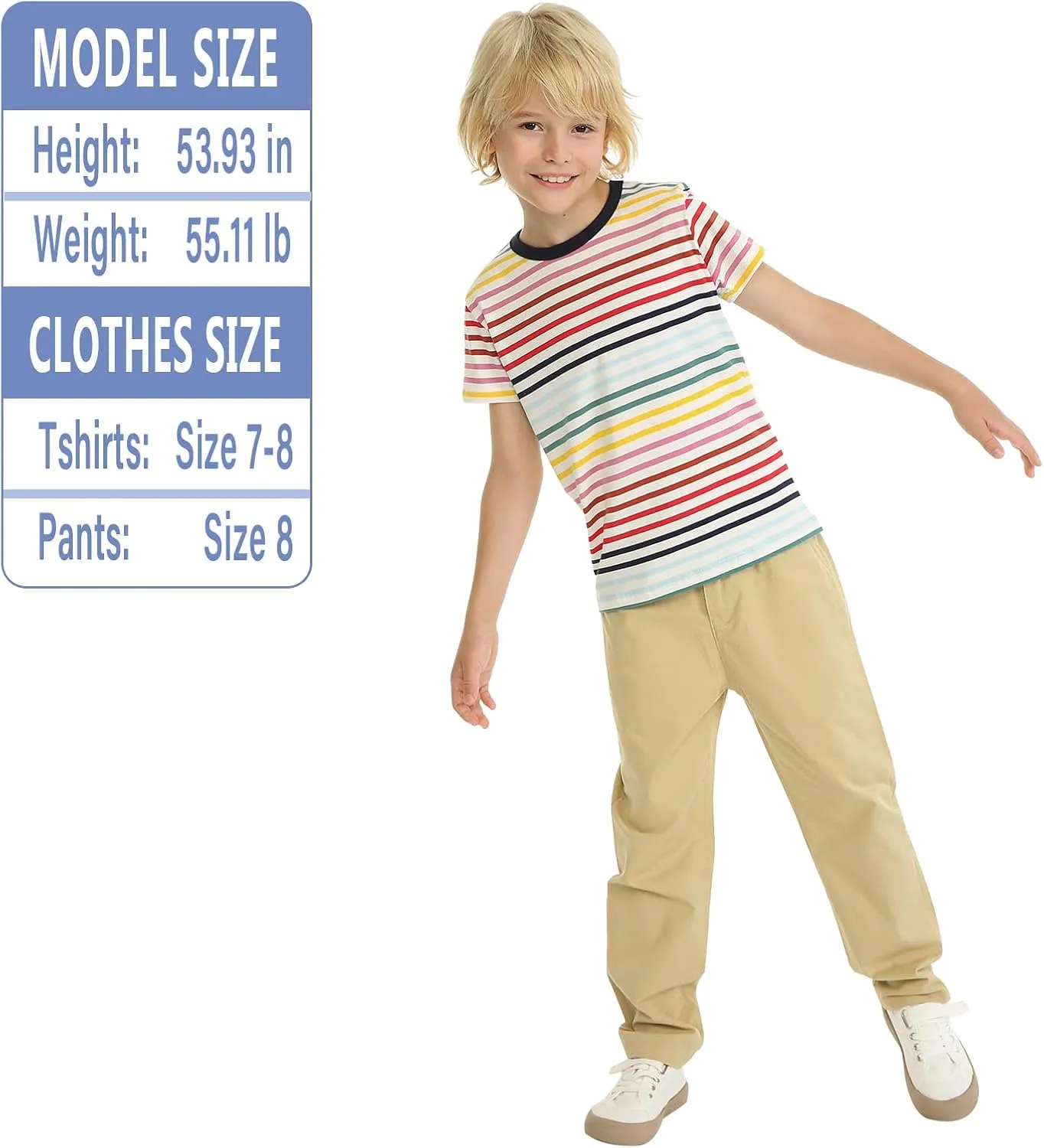 LittleSpring Boys School Uniform Chino Pants Flat Front