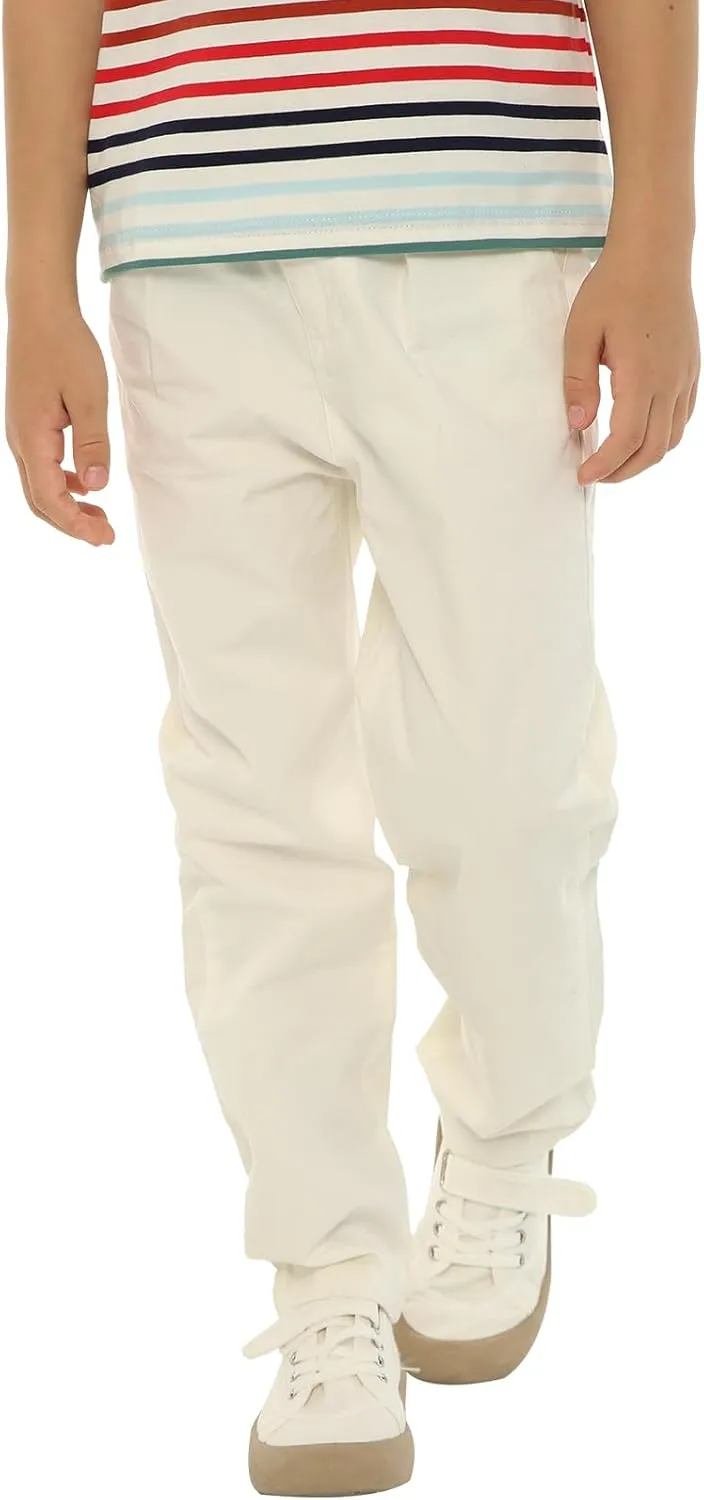 LittleSpring Boys School Uniform Chino Pants Flat Front