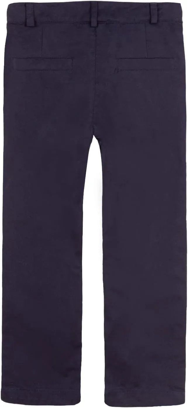 LittleSpring Boys School Uniform Chino Pants Flat Front