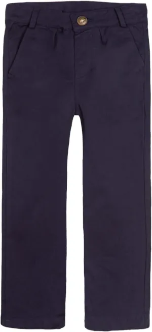 LittleSpring Boys School Uniform Chino Pants Flat Front