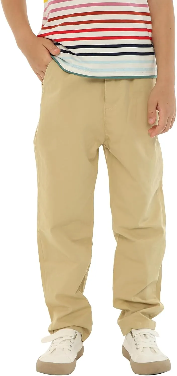 LittleSpring Boys School Uniform Chino Pants Flat Front