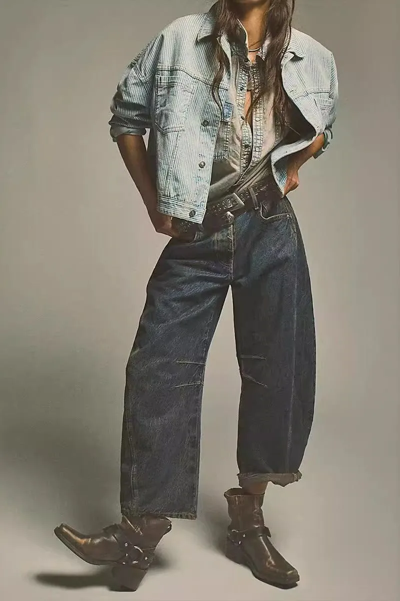 Low Waist Wide-leg Loose Jeans
