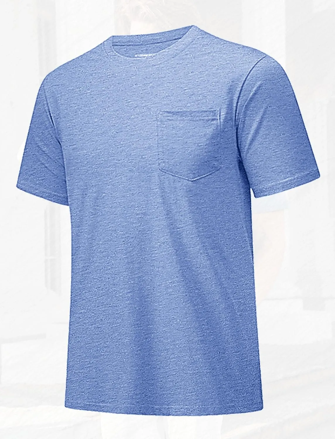 MAGCOMSEN Mens Pocket T Shirts Short Sleeve Cotton Moisture Wicking Plain Tshirts Casual Lightweight Summer Basic Tees