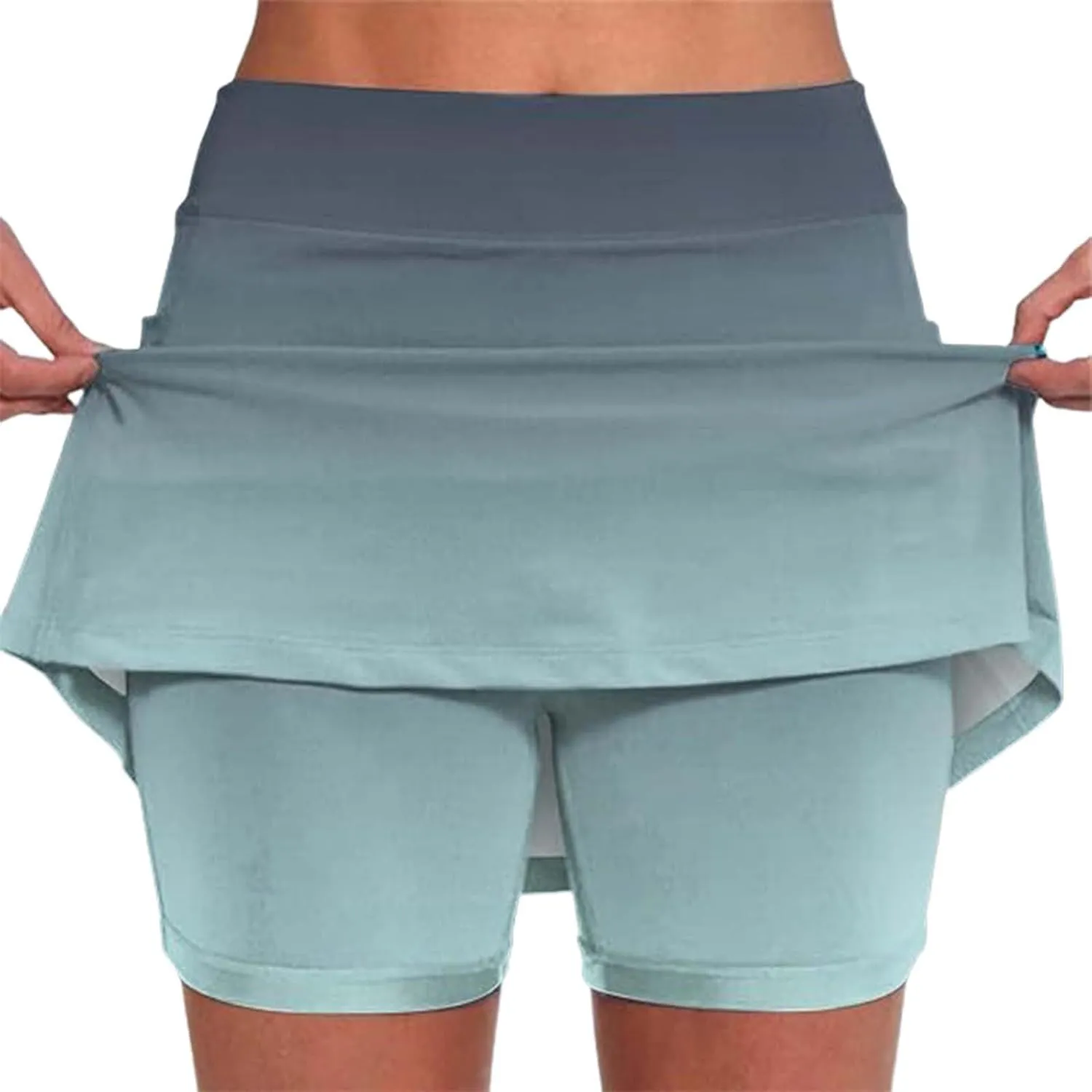 Mardi Gras Skirt Skorts for Womens Elastic High Waisted Workout Tennis Golf Skirts Athletic Running Sports Skirt Shorts