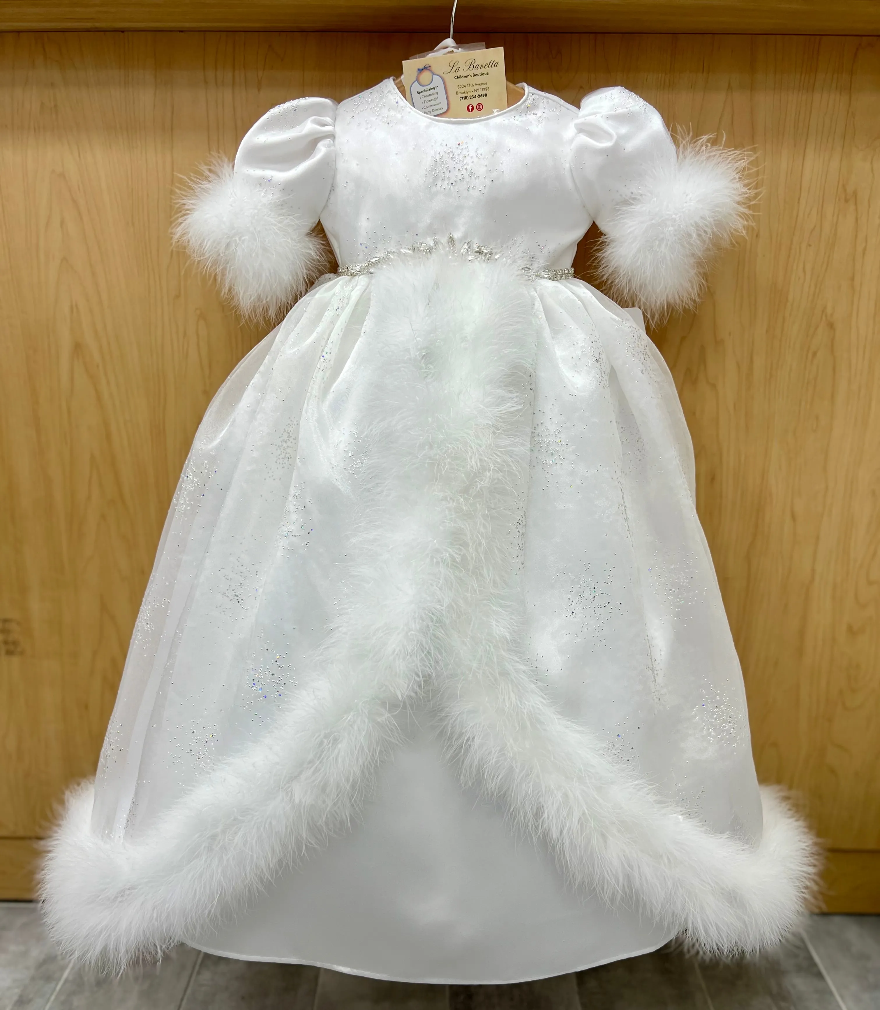 Mariana Marabou christening Dress