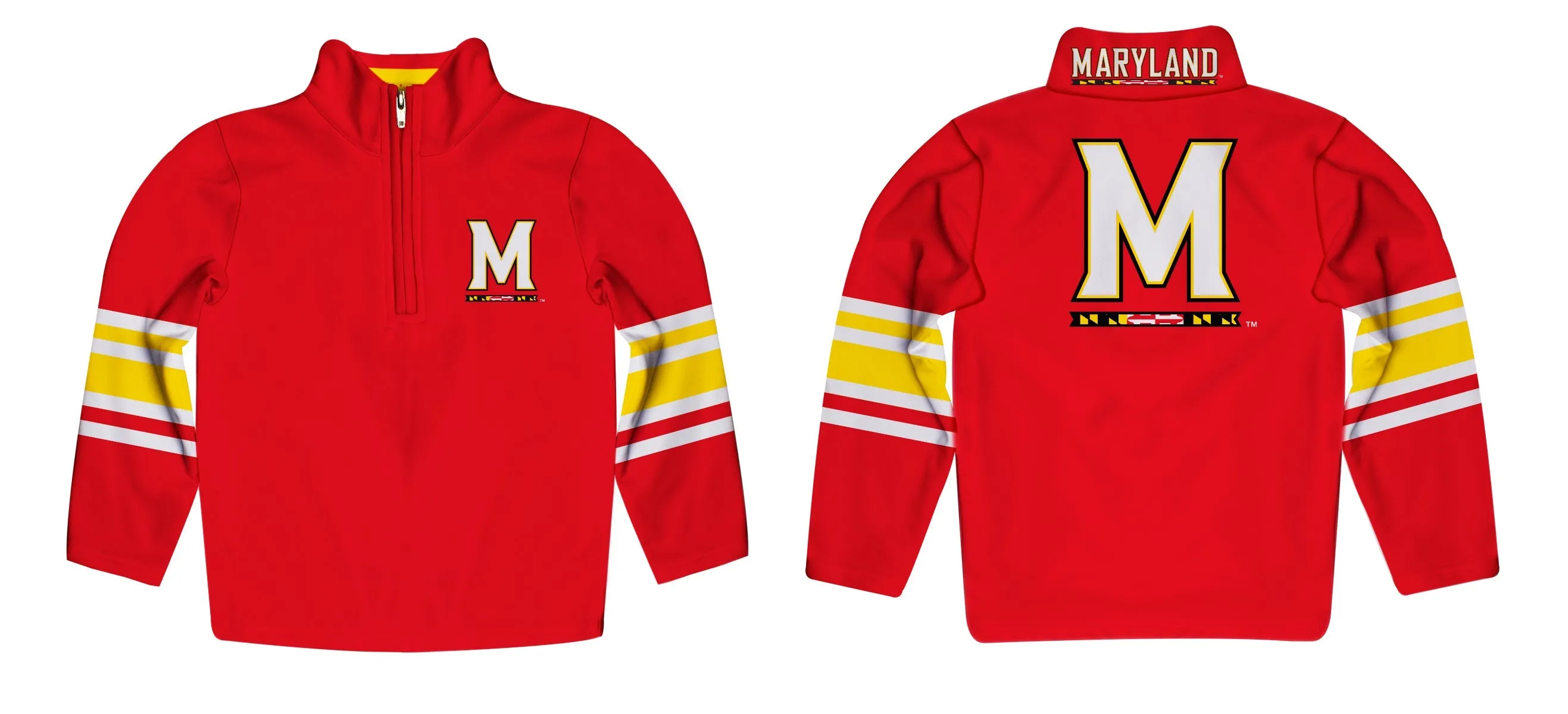 Maryland Terrapins Game Day Red Quarter Zip Pullover Sweatshirt for Toddlers and Youth