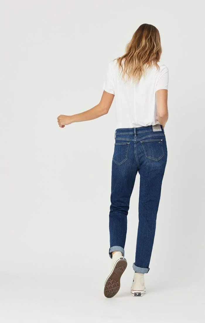 Mavi Women's Kathleen High Rise Slim Boyfriend Jeans