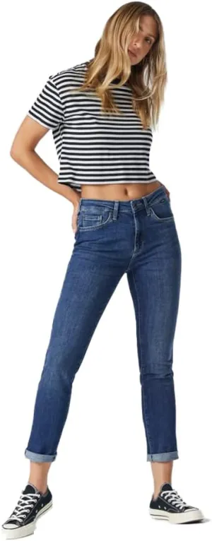 Mavi Women's Kathleen High Rise Slim Boyfriend Jeans
