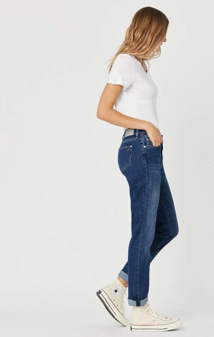 Mavi Women's Kathleen High Rise Slim Boyfriend Jeans