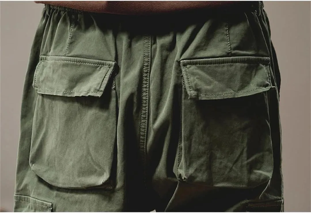 Men Outdoor Hiking Joggers Multi Pocket Trousers Streetwear Cargo Jogger Pants