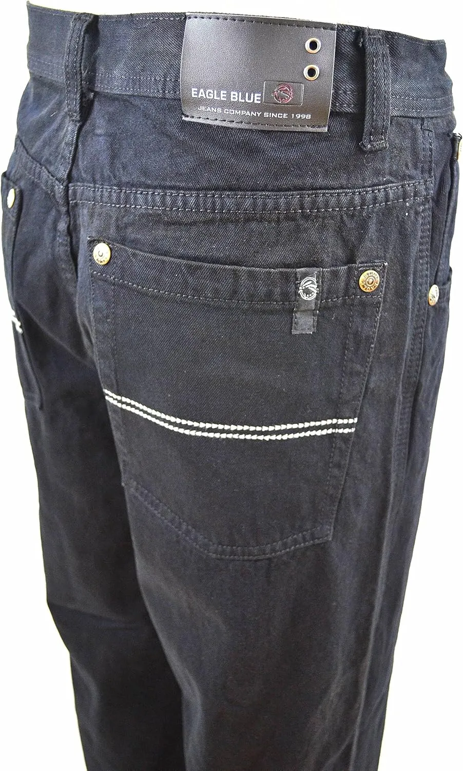 Men RURACO Relaxed Straight Wide Leg Jeans 28-38