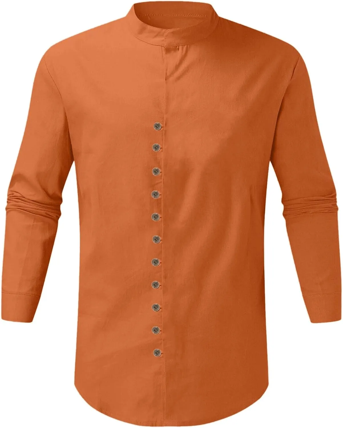 Men S New Men S Retro Cotton Linen Casual Loose Long Sleeved Beach Holiday Shirt Button Down Shirt Bodysuit Short Men Shirt