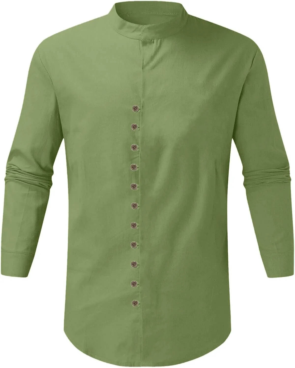 Men S New Men S Retro Cotton Linen Casual Loose Long Sleeved Beach Holiday Shirt Button Down Shirt Bodysuit Short Men Shirt