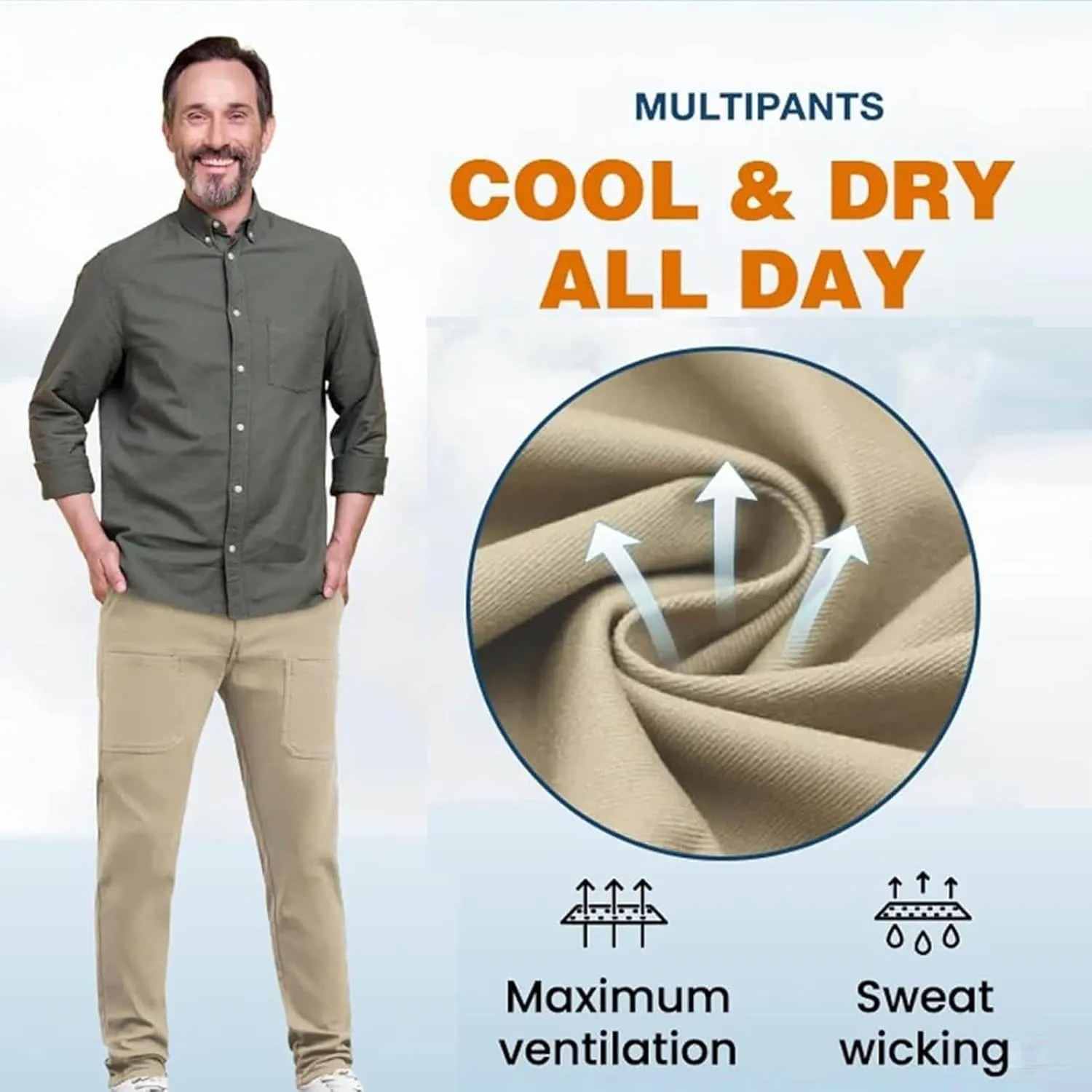 Mencomfy Cargo Pants, Multipants - High Stretch Multi-Pocket Durable Cargo Pants, Waterproof Manzera Cargo Pants
