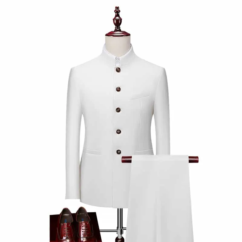 Men's 2 Piece Suit Tang Costume in 5 Colors