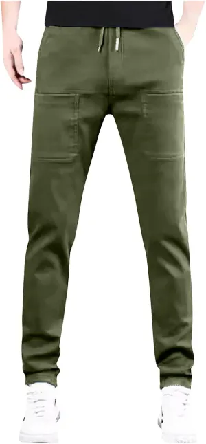 Mens Big and Tall Cargo Pants, High Stretch Multi-Pocket Durable Cargo Pants, Lightweight Tactical Water Proof Pant