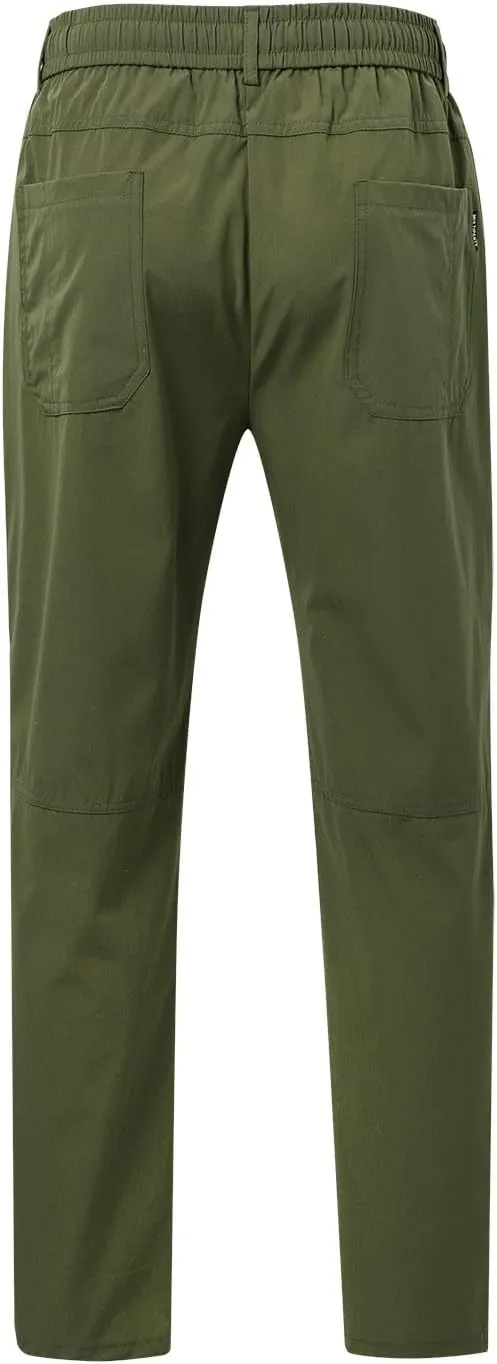 Mens Big and Tall Cargo Pants, High Stretch Multi-Pocket Durable Cargo Pants, Lightweight Tactical Water Proof Pant
