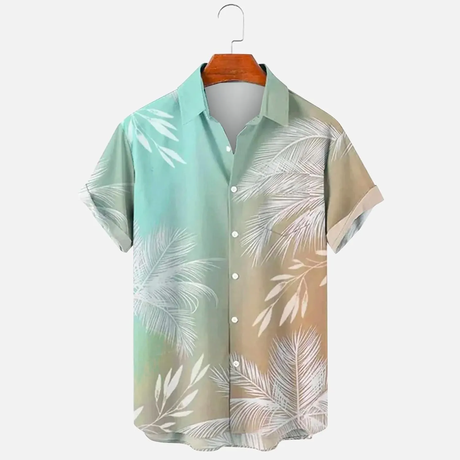 Men's Bowling Shirts Casual Button Down Beach Shirt Relaxed Fit Short Sleeve Hawaiian Shirt Summer Beach Holiday Tops