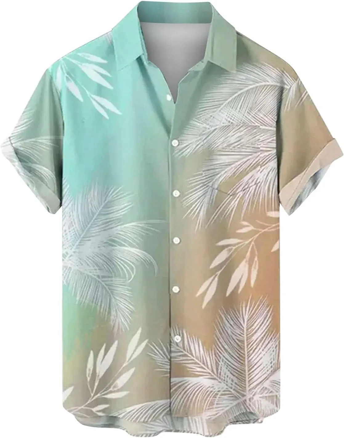 Men's Bowling Shirts Casual Button Down Beach Shirt Relaxed Fit Short Sleeve Hawaiian Shirt Summer Beach Holiday Tops