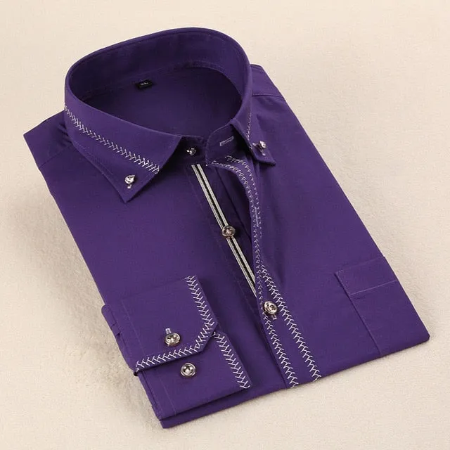 Men's Business Solid Casual Shirt