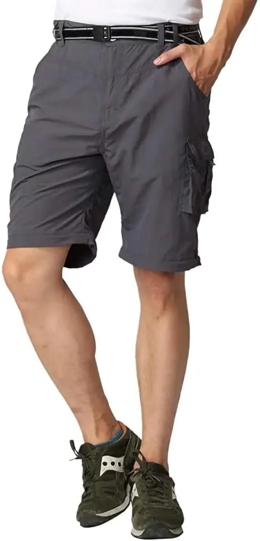 Mens Cargo Pants, Convertible Hiking Pants Quick Dry Waterproof Outdoor Zip Off Outdoor Casual Travel Pants