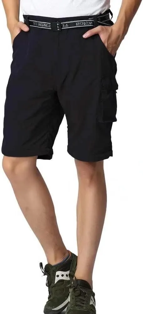 Mens Cargo Pants, Convertible Hiking Pants Quick Dry Waterproof Outdoor Zip Off Outdoor Casual Travel Pants