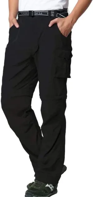 Mens Cargo Pants, Convertible Hiking Pants Quick Dry Waterproof Outdoor Zip Off Outdoor Casual Travel Pants