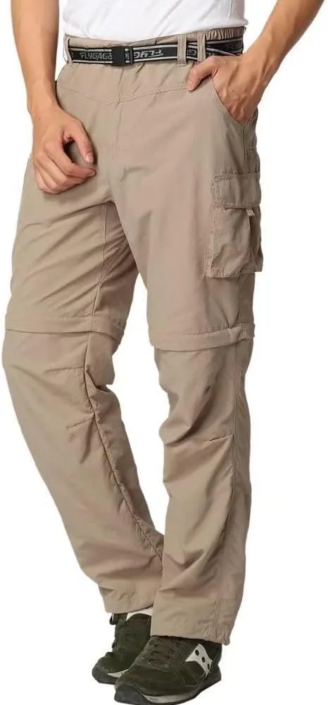 Mens Cargo Pants, Convertible Hiking Pants Quick Dry Waterproof Outdoor Zip Off Outdoor Casual Travel Pants