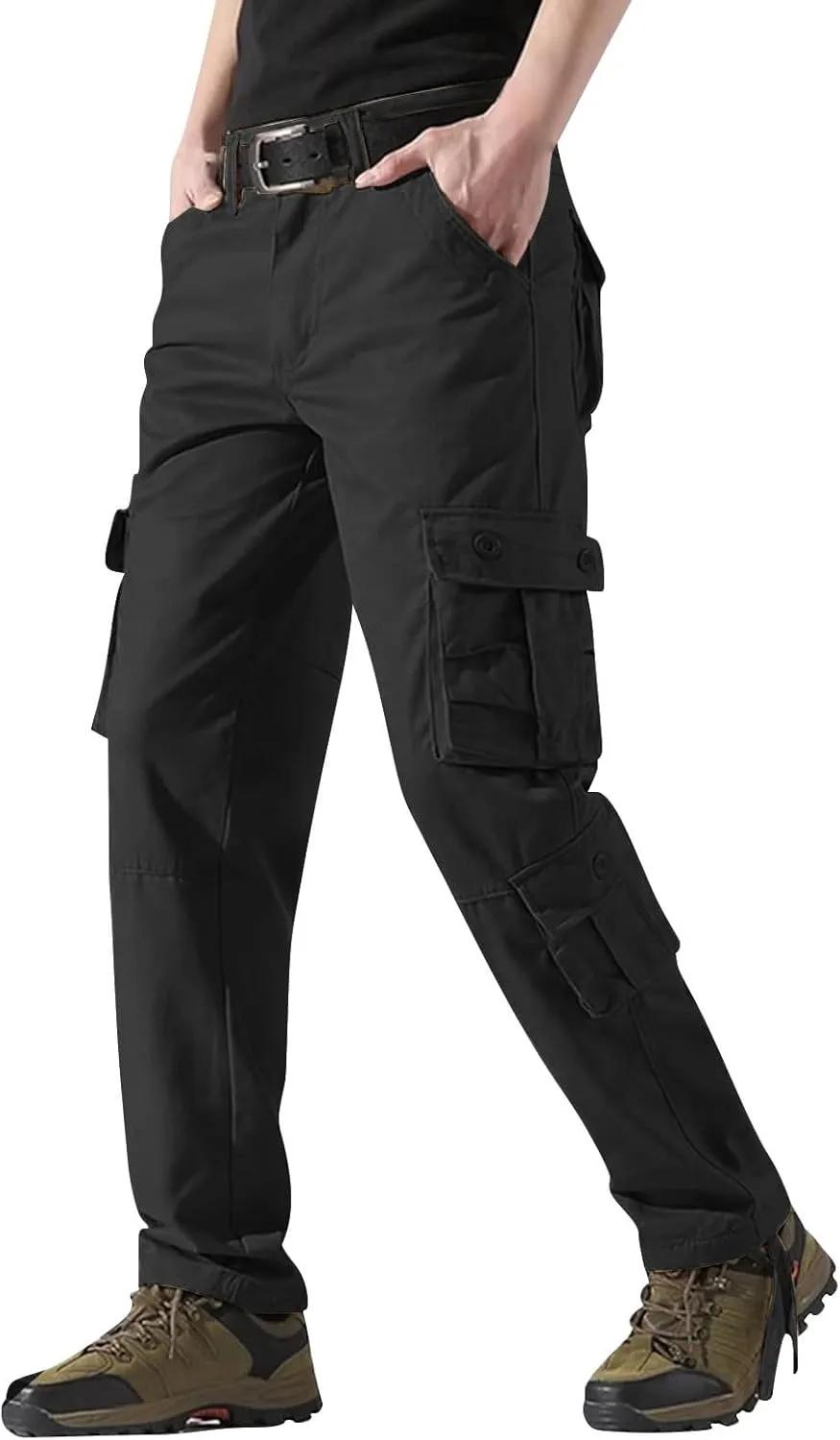 Mens Cargo Pants Khaki Cotton Pants Men Multi Pocket Cargo Pants for Men Extreme Motion Pants for Men Casual Men