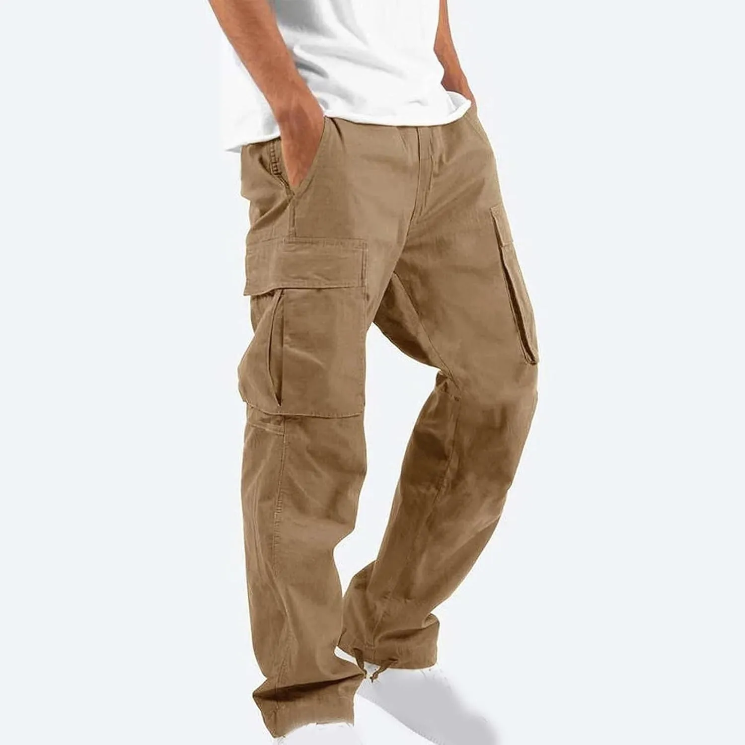 Mens Cargo Pants Lightweight Work Pants Straight Leg Sweatpants Casual Loose Fit Joggers Workout Sport Athletic Pants