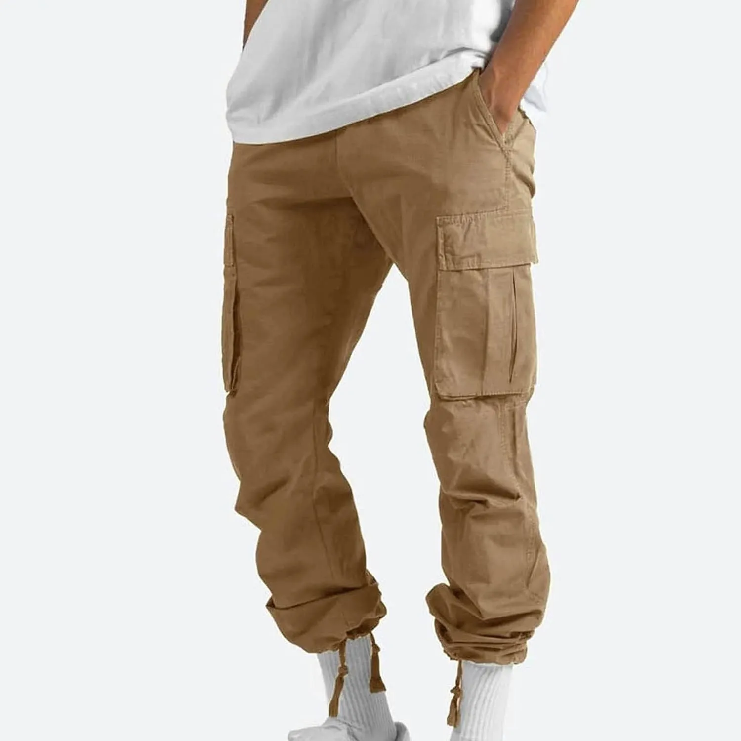 Mens Cargo Pants Lightweight Work Pants Straight Leg Sweatpants Casual Loose Fit Joggers Workout Sport Athletic Pants