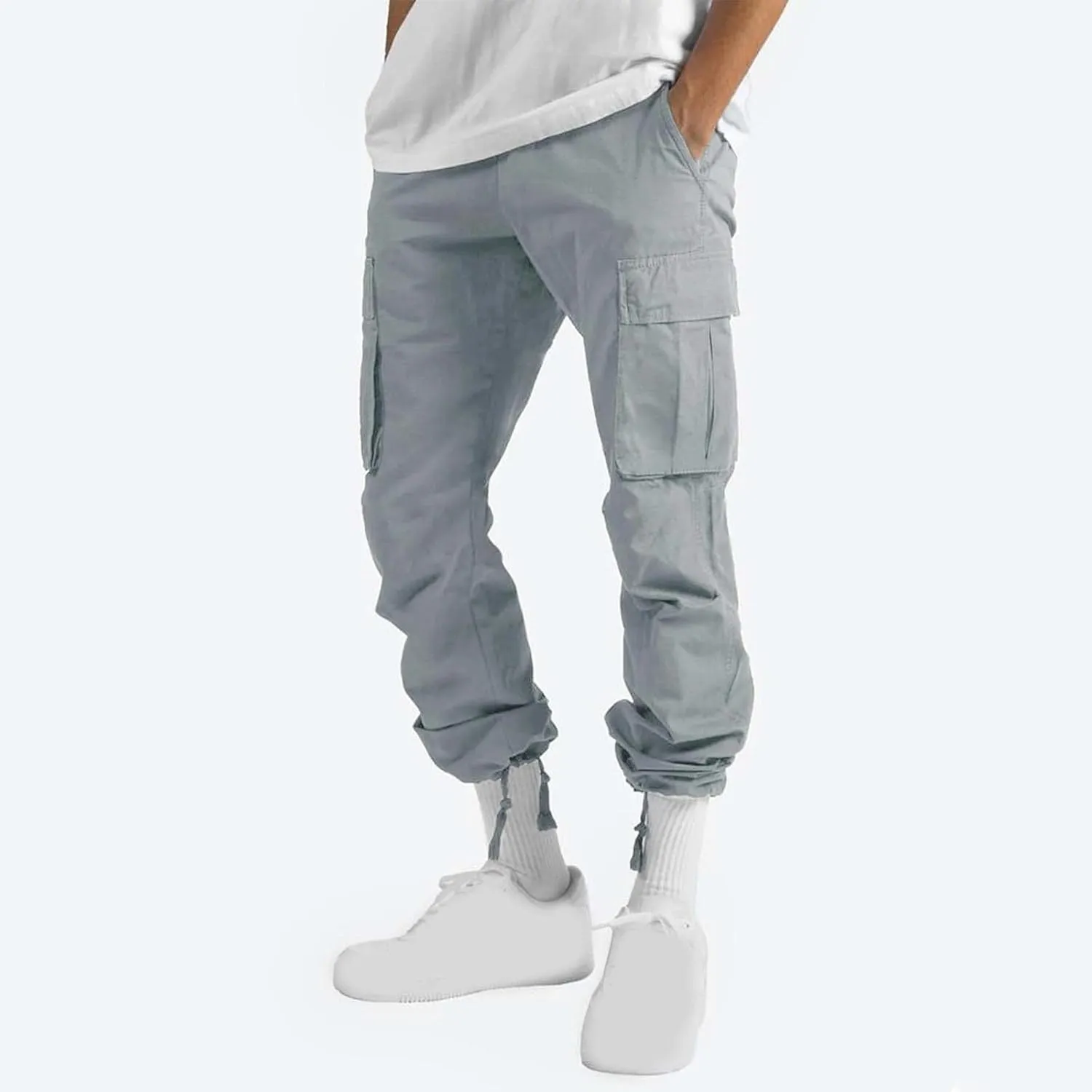 Mens Cargo Pants Lightweight Work Pants Straight Leg Sweatpants Casual Loose Fit Joggers Workout Sport Athletic Pants