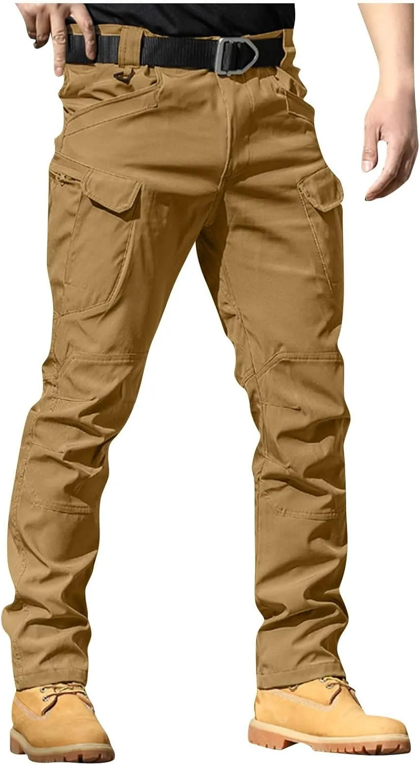 Mens Cargo Pants Quick-Dry Waterproof Camouflage Outdoor Hiking Pants Camping Lightweight Classic Military Work Pants
