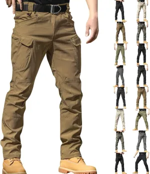 Mens Cargo Pants Quick-Dry Waterproof Camouflage Outdoor Hiking Pants Camping Lightweight Classic Military Work Pants