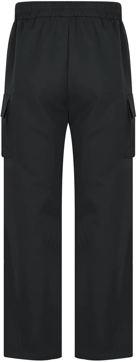 Mens Cargo Pants Relaxed Fit Elastic Waist Stretch Drawstring Tactical Pants Outdoor Running Hiking Pant with Pockets