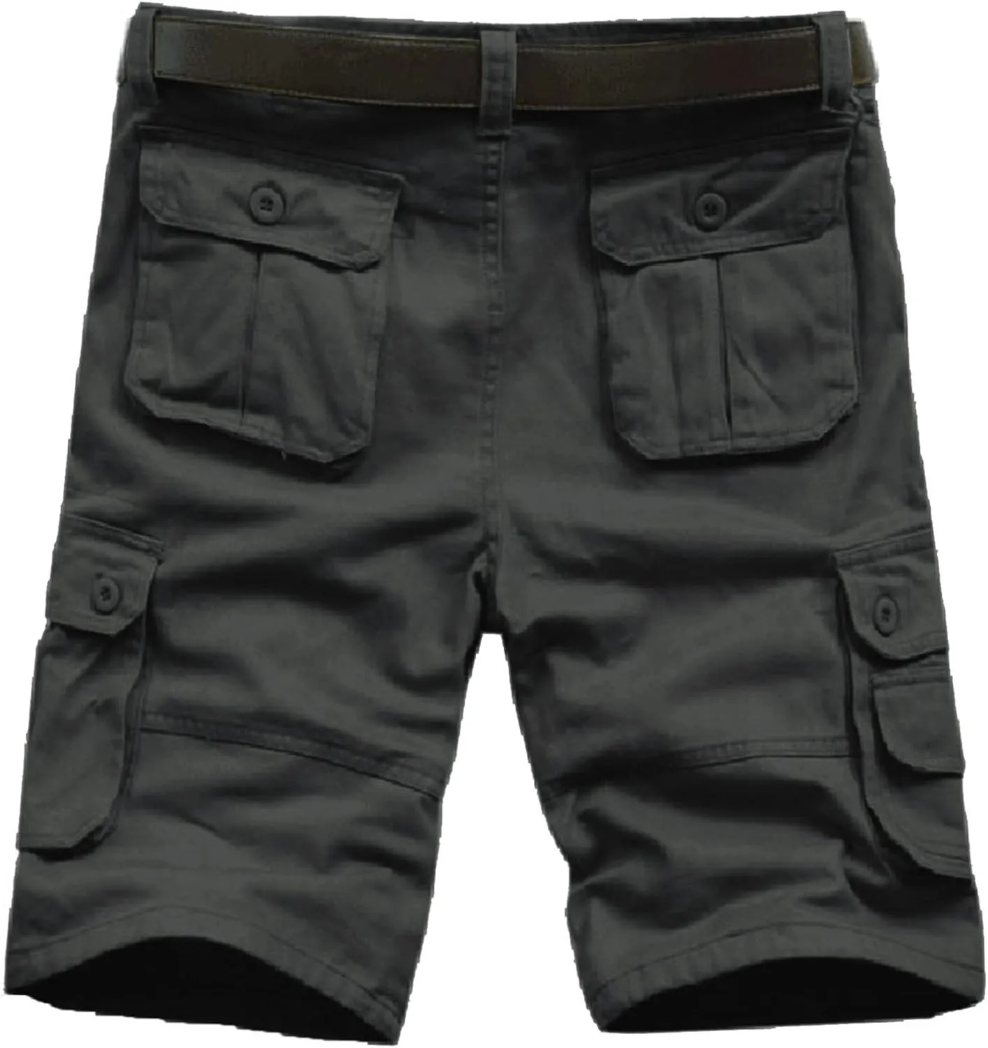 Men's Cargo Shorts 2024 Summer Trendy Shorts Elastic Waist Drawstring Stretch Loose Beach Shorts with Pockets