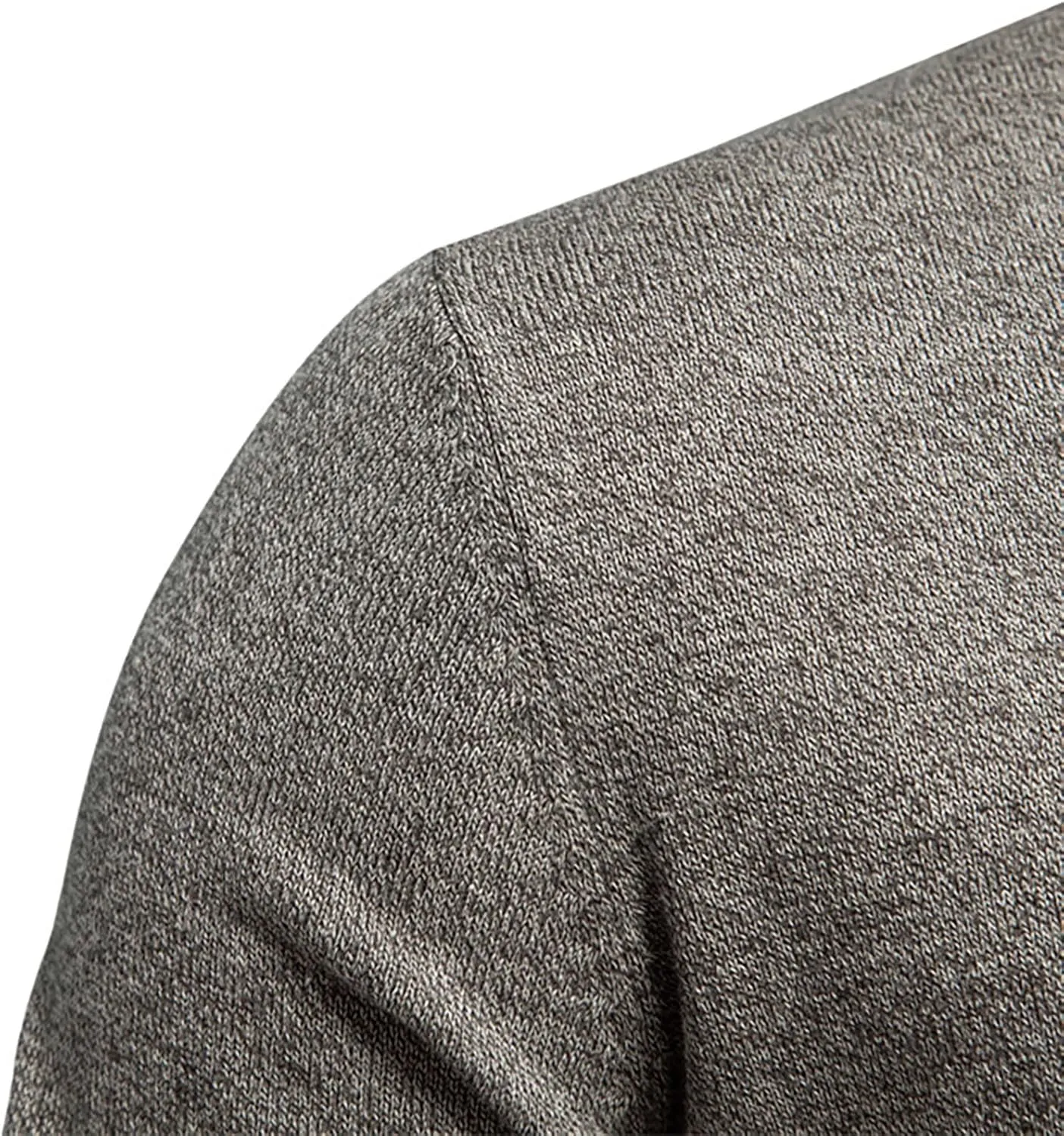 Mens Casual Cardigan Sweater Long Sleeve Mock Neck Button Down Knit Cardigan Sweaters Jacket with Pockets