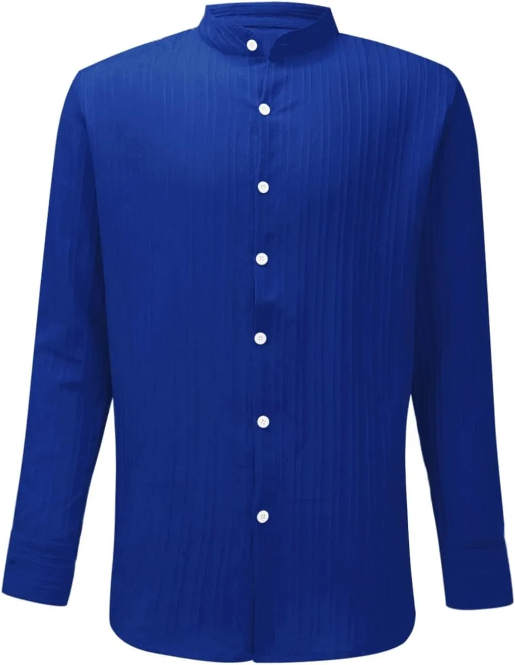 Mens Casual Long Sleeve Cotton Linen Shirts Summer Beach Vacation Camping T-Shirt Fashion Button Yoga Wedding Tops