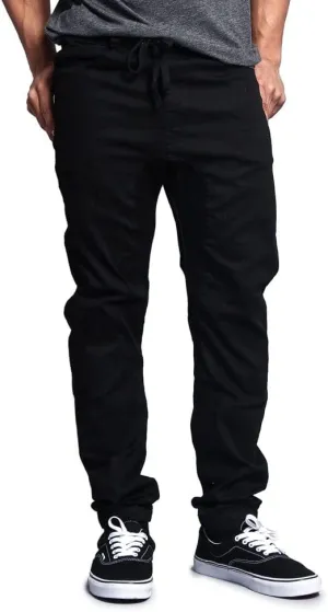 Men's Casual Twill Stretch Jogger Pants