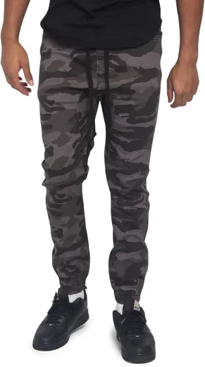 Men's Casual Twill Stretch Jogger Pants